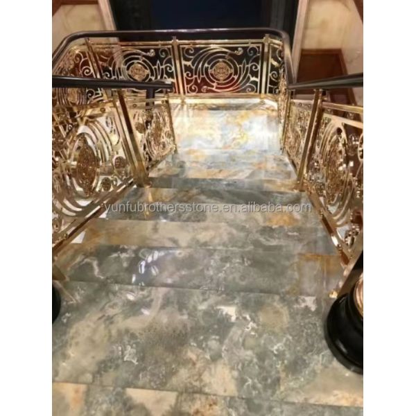 Modern Backlit Green Onyx Stone Slab 30mm Thickness for Graphic Living Room Jade Wall