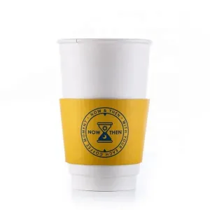 Quality Eco-Friendly Yes Paper Cup Sleeve With Button Low Flexibility for sale