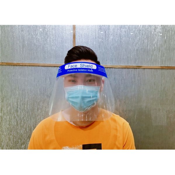 Windproof Disposable Face Shield , Safety Face Shield Transparent Color