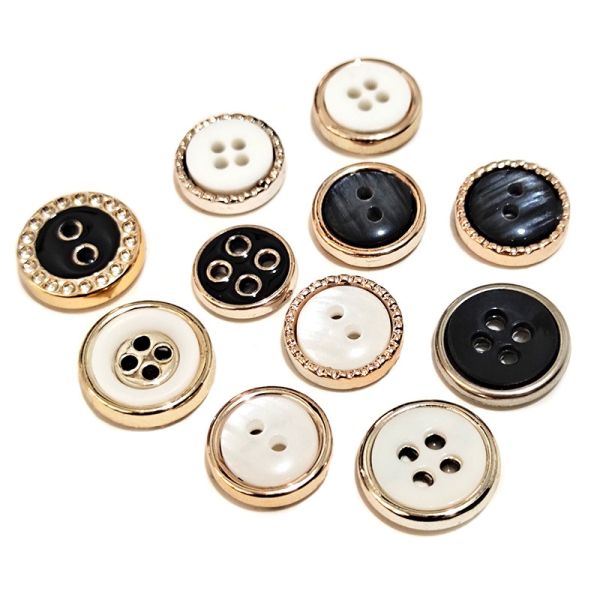 Wholesale Women Clothes Customize Fashion Big Plastic Abs Combined Button for Clothing Dyeable