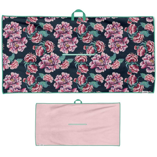 Personalised Custom Sublimation Printed Microfiber Waffle Golf Towel Custom Logo