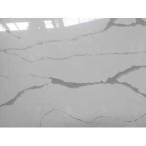 Environmental Friendly Calacatta Quartz Countertops With Grey Vein Low