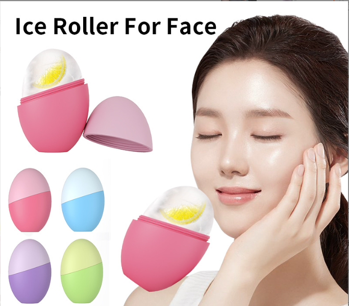 Stocked Ice Face Roller Skin Care Gua Sha Tool Silicone Facial Ice Globe Mold for Face Massage