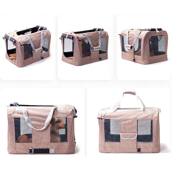 Buy Foldable Breathable Dog Cat Pet Carrier Bag For Travelling at wholesale prices