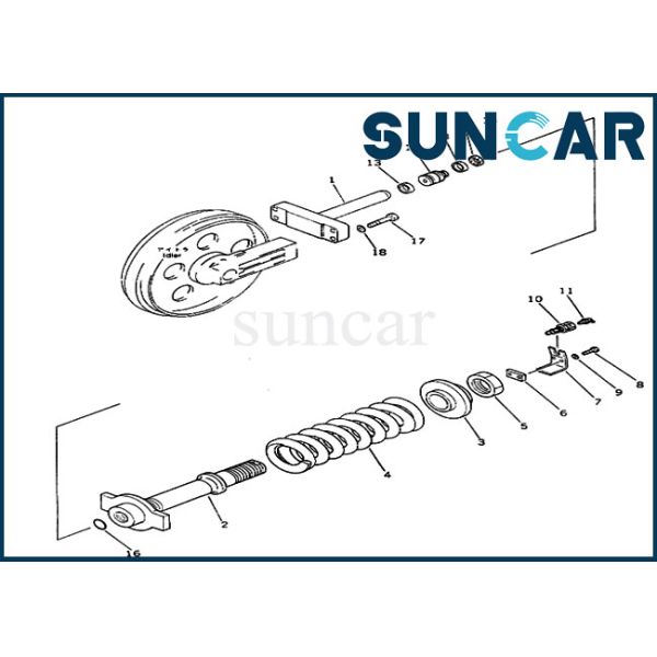 Track Seal 21W-30-12610 21W3012610 Adjuster Seal Kit Komatsu PC60-6 Cylinder Repair Kit