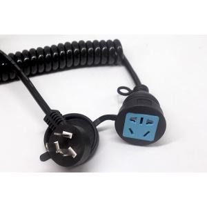 3*0.5 Spring power cord Coiled Spring Extension Cord Cord Black 5meter 16A250V