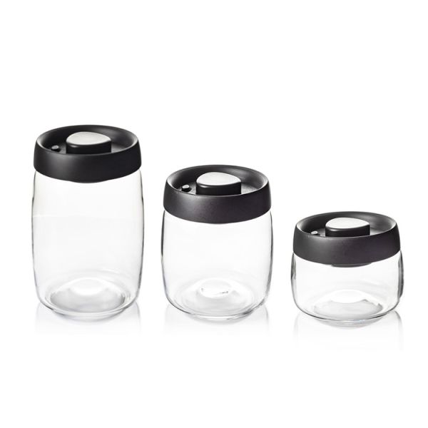 Buy Wholesale Vacuum Jar Food Storage Canister Transparent Borosilicate Glass With Color Lid at wholesale prices