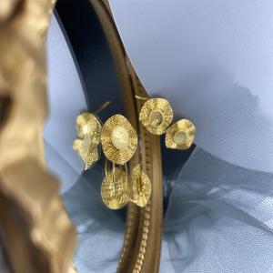 Quality Minimalist 18K Gold Plumeria Flower Earrings for sale