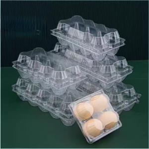 Customized PET Transparent Egg Tray Plastic Packaging Reusable With Cover