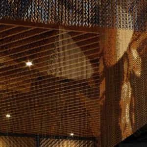 Semi Private Aluminium Silver Chain Curtain Fire Resistant / Rust Resistant