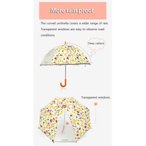 Promotion Rainproof Semi Automatic Kids Compact Umbrella With Cartoon Pattern