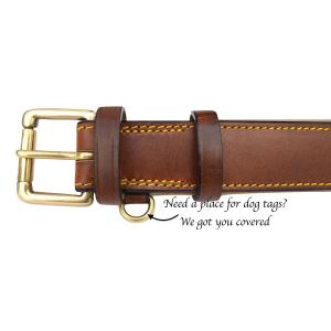 Luxury Handmade Leather Dog Collars Soft Comfortable