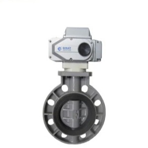 Wafer PVC Plastic Butterfly Valve Electric Motor Operated Valve
