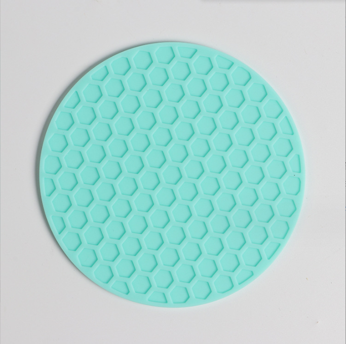 Deep Grooved Absorbent Silicone Coaster Pad Mat for Heat Resistant Pot Mug Coffee Cup