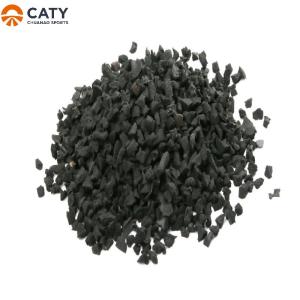 Black SBR Rubber Granules 0.5-5mm for Playgrounds with 53% Shock Absorption