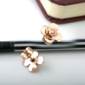Rose Shape Stainless Steel Earrings, Fashion Jewelry Rose Gold Earring