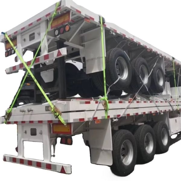 Buy CIMC cheap 3 axles high Steel Cargo Hot Sale 20ft 40ft Container Chassis with lock Low Flat Deck transport Flatbed Semi Trailer at wholesale prices