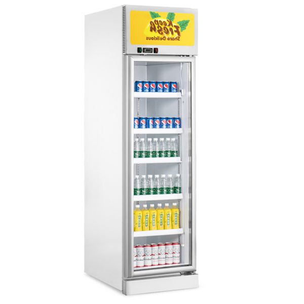 Commercial Upright Chiller Refrigerator for Beverage Display Fan Cooling Mode Equipment for Supermarket Use