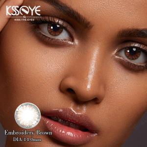 Affordable Monthly Colored Contacts Caramel Brown Lens 3 Tone