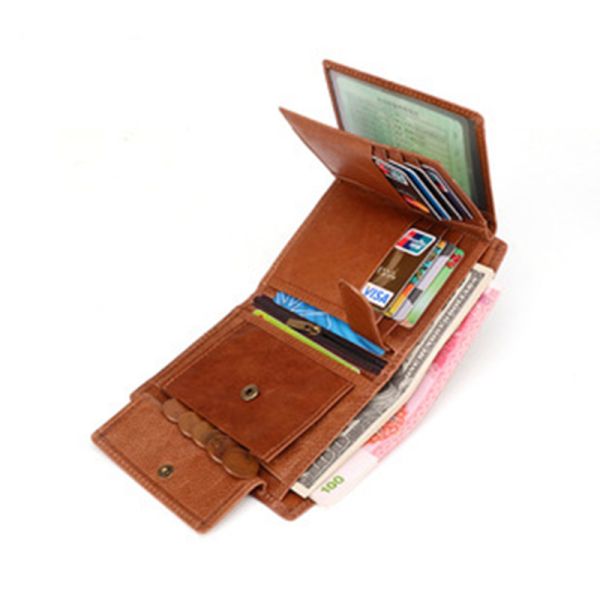 Letter Pattern Minibook Short Card Holder Purse Multifunction Multicard Leather Wallet
