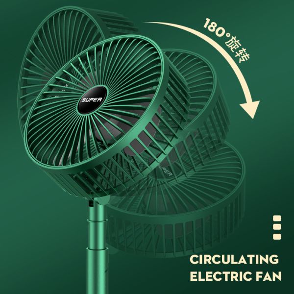 USB Rechargeable Foldable Desktop Table Fan with 3 Adjust Speed Multifunctional Design
