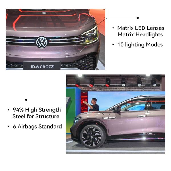 Fuel 100% Electric 7 Seat Electric Car VW ID6 CROZZ LITE PRO 2023 Road Legal Energy Vehicle