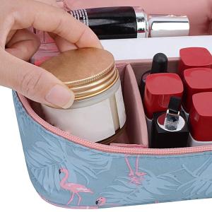 Flamingo Fabric Gym Toiletry Bag Machine Washable Popular Tear Resistant