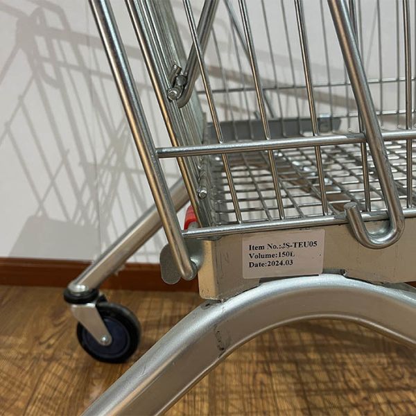 150L Store CE Certificate Elevator Wheel Steel Shopping Cart