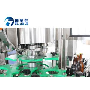 Wooden Package Soda Water Glass Bottle Filling Machine , Liquid Filling