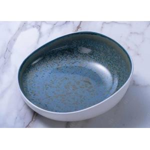 China High temperature Irregular Deep Reactive Glaze Dinner Plates on sale