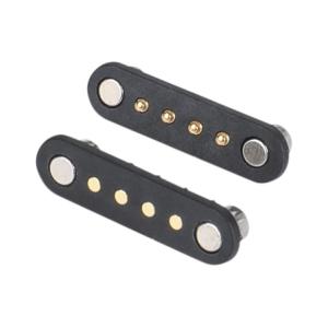 4p Magnetic Pogo Pin Through Holes Spring Loaded Connectors Waterproof