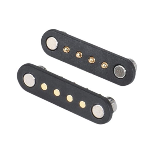 4p Magnetic Pogo Pin Through Holes Spring Loaded Connectors Waterproof