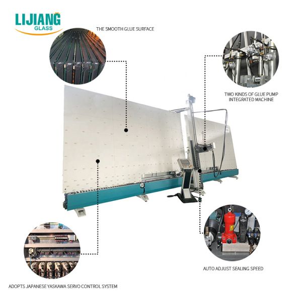 Buy Vertical Insulated Glass Glue Sealing Machine Two Sealants Pumps Coating at wholesale prices