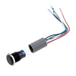 Aluminum Led 16mm Pigtail Vandal Resistant Push Button