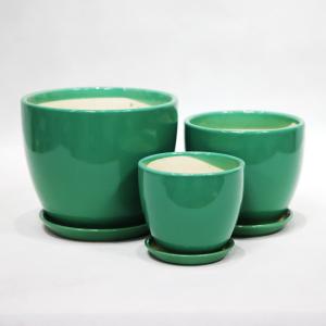 Customized Round Ceramic Pots Wide Selection Drainage Included