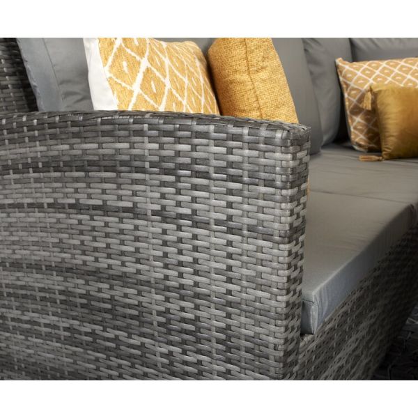 Leisure Outdoor AJUNION 9 Seating PE Rattan Garden Dining Furniture Set with Cushions