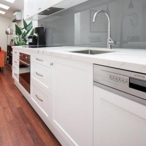 RTA Modern White Shaker Lacquer Kitchen Cabinet With Metal Handle