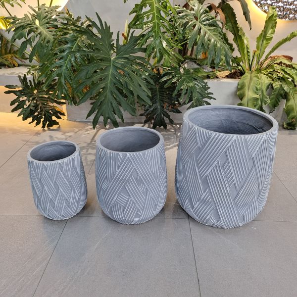 7-8 Years Life Time Indoor Fiber Clay Planter For Hotel Garden Home Decoration Piece