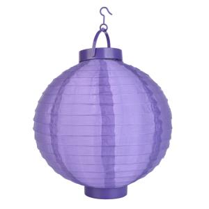 Quality Dark Purple LED Round Nylon Battery Lantern for sale