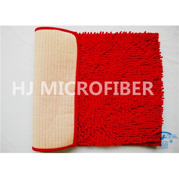 Red Color Big Chenille Bathroom Door Microfiber Mat Super Soft Super Useful Home