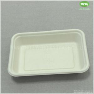 500ml Eco-Friendly Unbleached Sugarcane Pulp Rectangular Lunch Box ,750ml