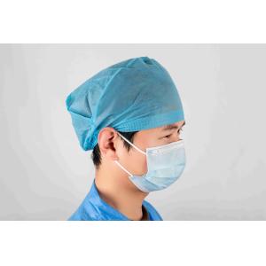 China MDR CE Anti Bacterial Disposable Medical Doctor Cap With Elastic Rubber At Back on sale