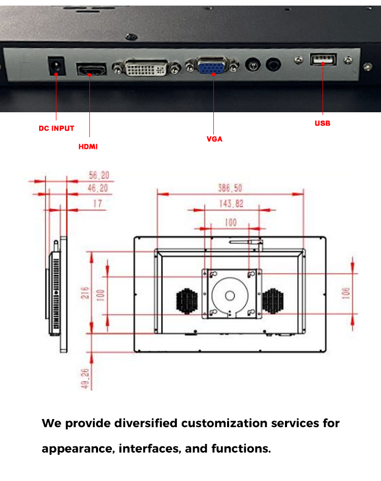 21.5 Inch Industrial IP65 Touch Screen PC Waterproof IK7 Surface Strength For Military