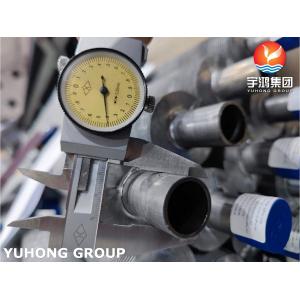 Incoloy 825 Extruded Finned Tube , Fin Material AL 1060 , for Heat Transfer