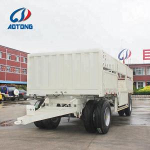 Farm Full Trailer Flatbed or Sidewall Trailer with 20ft Draw Bar and Steel Frame