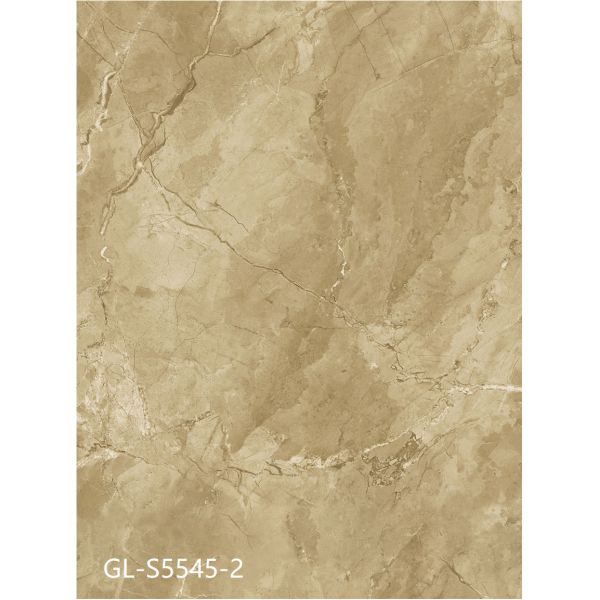 4mm Yellow Marble Look Sheet Vinyl Flooring Formaldehyde Free Fireproof Abrasive GKBM Greenpy GL-S5545-2