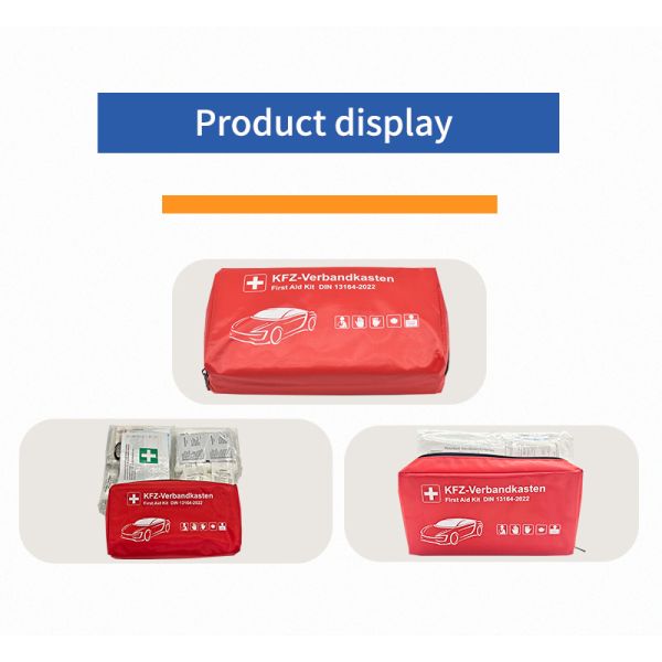 DIN13164-2022 Compliant Vehicle First Aid Kit with 3 Years Warranty and CE/ISO13485/MDR Certification
