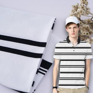 Elastic And  Natural And Comfortable And Breathable  Striped Knit Fabric For Polo Shirt