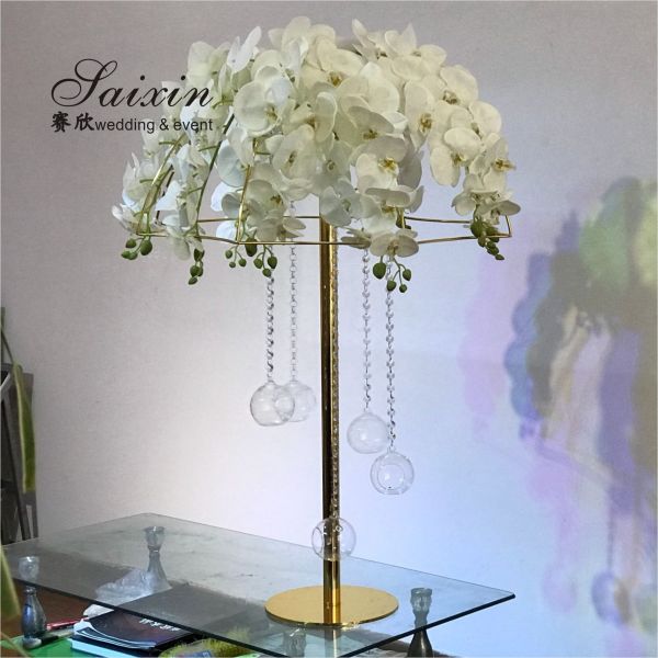 Buy Factory wholesale wedding table centerpieces gold metal umbrella at wholesale prices
