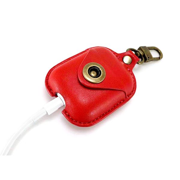 For AirPods 2 & 1 Leather Case Protective Silicone Cover and Skin Compatible with Apple AirPods